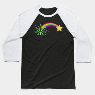 Marijuana Leaf Pot End Of The Rainbow Baseball T-Shirt